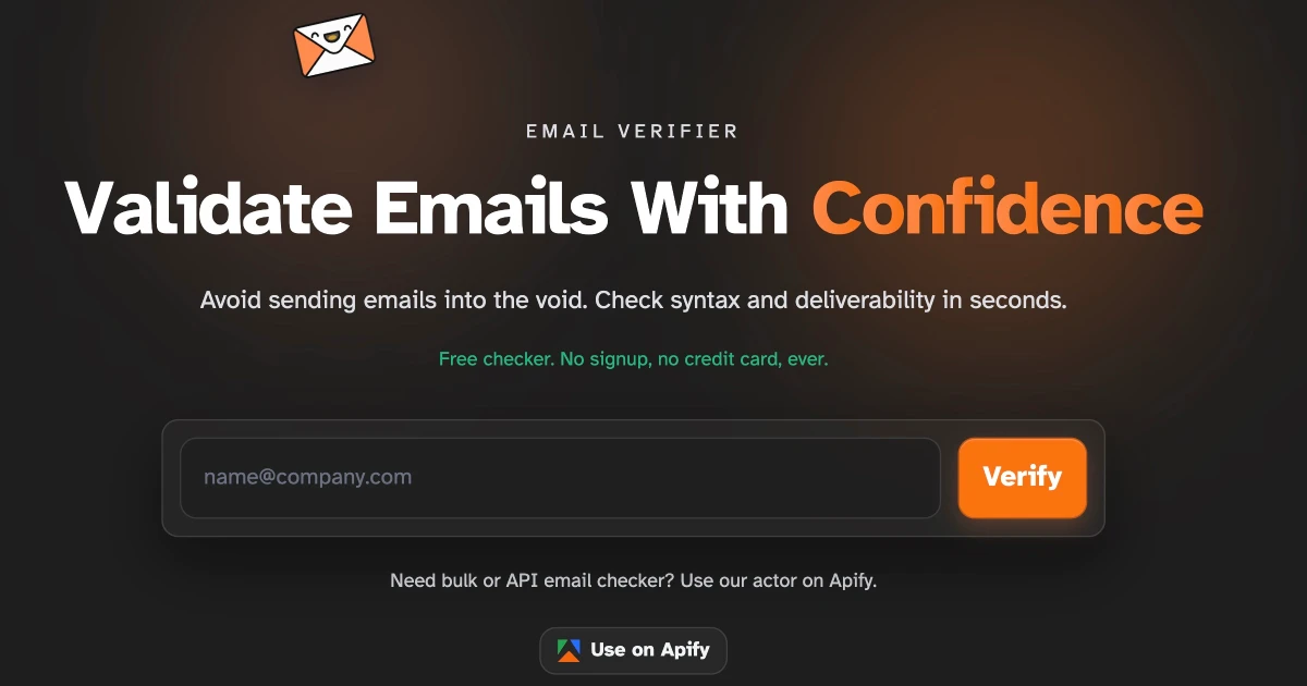 RealEmail web app interface